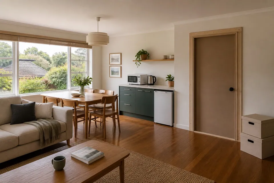 Occupied living area separated from a contained renovation zone